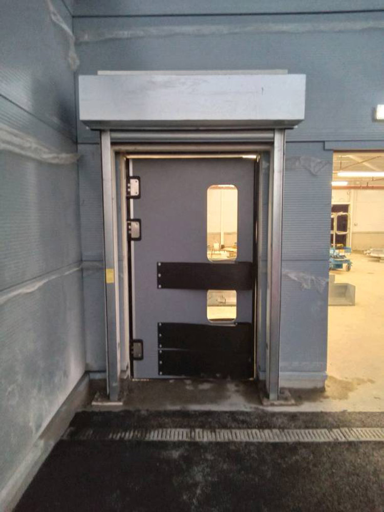 Crash door and roller shutter Image of single Crash door